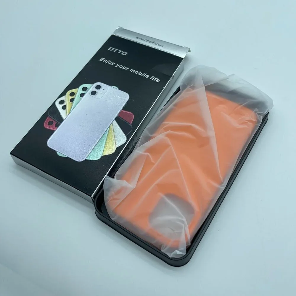 DTTO Phone Case Orange Silicone iPhone 12/12 Pro Shockproof